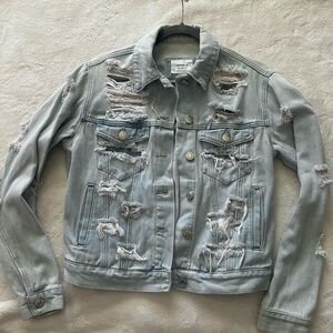 Forever 21 Ripped Denim Jacket